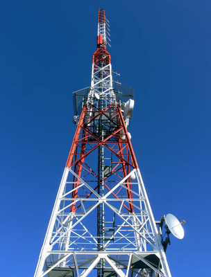 Базовая станция 4G 5G Прибрежная зона Горячее оцинкованное телекоммуникационное углом Стальная башня